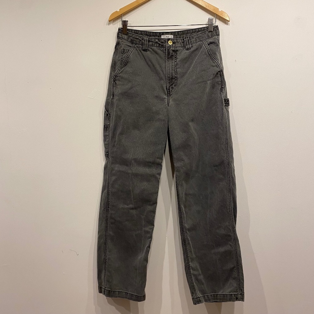 Aritzia Carpenter Twill Greenwich Pants in‎ Light Grey